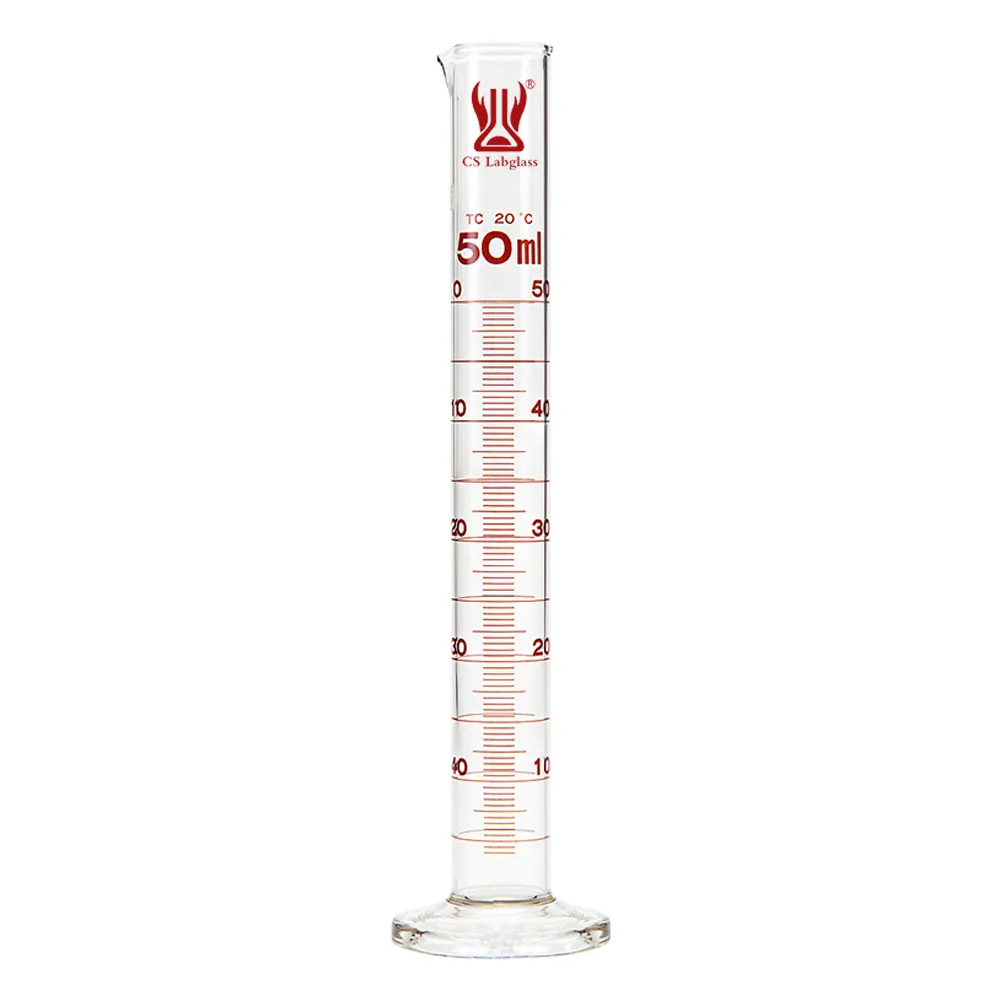 10-2000ml Borosilicate 3.3 Cylindre de mesure en verre Laboratoire de verrerie volumétrique à paroi épaisse