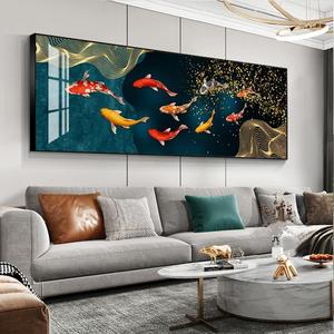 Phòng khách hiện đại trang trí nội thất ngang Trừu Tượng phong cách mới in hình ảnh sang trọng pha lê sứ bức tranh tường nghệ thuật khung - Product Image 6