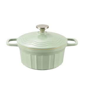 Marmite <span class=keywords><strong>en</strong></span> aluminium émaillé avec couvercle, double poignée, plusieurs tailles, pour cuisson sur cuisinière domestique, vente <span class=keywords><strong>en</strong></span> gros - Product Image 5