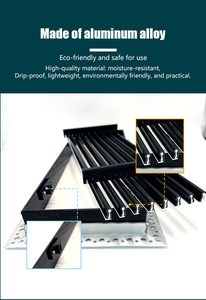 Rejilla de Ventilación HVAC de Aluminio Moderna y Duradera para Exteriores, con Marco Empotrado y Diseño de Asador Lineal para Sala de Estar y Sótano - Product Image 2