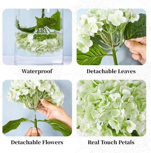Hortensias Pintadas de Alta Calidad, 65 cm, Flores Artificiales de Látex, Flores de Tacto Real, Decoración para el Hogar, Bodas y Hoteles - Product Image 3