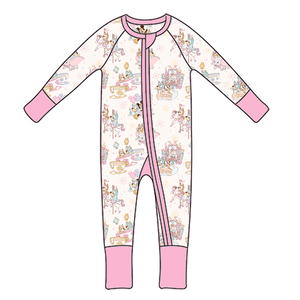 Toplu bambu pijama gizem kutusu çocuklar rastgele stilleri karakter baskı Romper bebek bambu Zippy kör kutu gemi hazır - Product Image 2