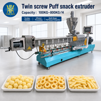 Ligne de production de céréales Boules au fromage Chips de maïs Machine à extruder les collations polyvalente