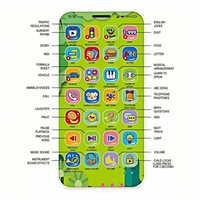 Juguete de Teléfono Inteligente Interactivo Recargable por USB con 28 Teclas, Luces LED y Música para Niños de 3 Años en Adelante, EPT Kids Learning Phone Toy