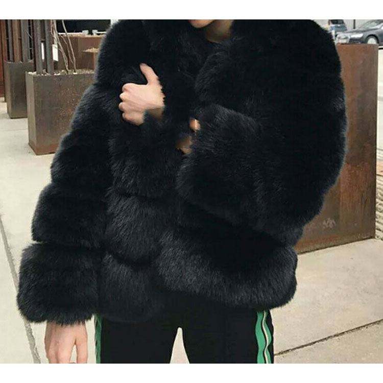 High-Quality Faux Fox Fur Fur Coat : in Stock, Warm, Windproof, Light ...