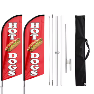 Nuevas banderas de plumas de poliéster personalizadas populares y soporte de pancarta anuncios de plumas de playa personalizados para exteriores para publicidad de eventos personalizada - Product Image 1