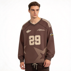 Sudadera Personalizada con Gráficos Tejidos, Resistente al Viento, con Logotipo y Número Impresos, de Alta Calidad, con Cordón Ajustable en el Bajo, para Jóvenes a la Moda - Product Image 1