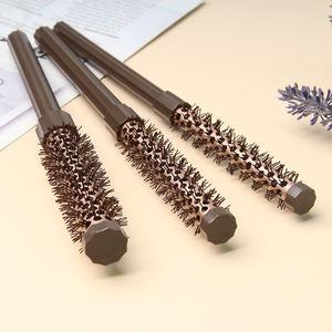 Nouveau set de brosses à <span class=keywords><strong>cheveux</strong></span> en aluminium pour hommes et femmes, pour <span class=keywords><strong>cheveux</strong></span> lisses, franges, <span class=keywords><strong>bouclés</strong></span>, en ABS et nylon, avec cylindre à pouce pour le coiffage - Product Image 2