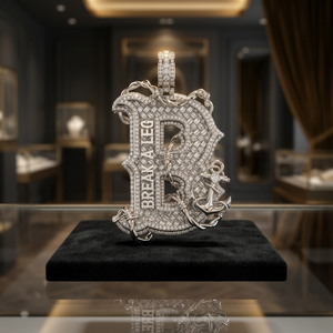 Pendentif Ancre Hip Hop Moissanite Iced Out en Argent 925, Breloque Thème pour Homme, Usage Quotidien - Product Image 2