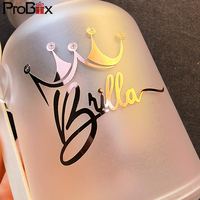 Étiquettes rondes adhésives en métal zinc imperméable personnalisées pour l'emballage cosmétique, marque Probox de Guangdong avec logo personnalisé