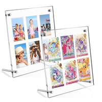Support de Présentation Magnétique Transparent en Acrylique pour Photos et Cartes à Collectionner, Multi-Grilles, Autonome, de Table, Imprimé UV, Léger