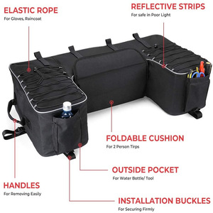Bolsa de almacenamiento para motocicleta Atv, 850x400x220mm, impermeable, tipo gancho, mochila para deportes al aire libre, organizador multiusos - Product Image 2