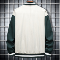 Blouson universitaire vintage personnalisé pour l'hiver, avec patch en chenille, broderie lettre S, style baseball streetwear unisexe, couleur contrastante sur le devant, coupe bomber