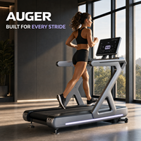 Tapis roulant électrique commercial avec écran tactile intelligent, machine de course robuste pour salle de sport, lumière ambiante LED, OEM ODM