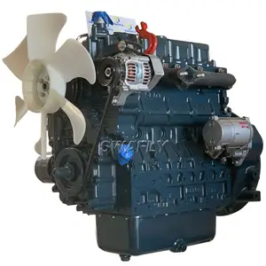 Peças de escavadeira de motor diesel, peças genuínas de 3 cilindros V3800-T conjunto do motor V3800-DI-TI-ET08 80.1kw para o motor kubota v3800