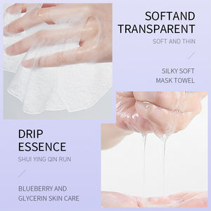 OEM ODM BIOAQUA สารสกัดจากพืชดูแลผิวหน้าชุ่มชื้นบลูเบอร์รี่ว่านหางจระเข้ชาเขียวกุหลาบแผ่นหน้ากากใบหน้าสำหรับหญิง - Product Image 4