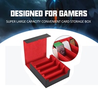 Boîte de rangement Torson grande capacité 3000+ double compartiment pour cartes de jeux de société et Yugioh TCG, en PU écologique et étanche