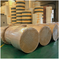 Papier en rouleau pour gobelets en pulpe de bois de bambou vierge, matière première pour gobelets en papier, rouleau de papier enduit de PE