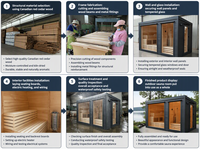 Sauna extérieur en bois pour 2 à 4 personnes, sauna extérieur personnalisé avec chauffage électrique, fabrication OEM ODM