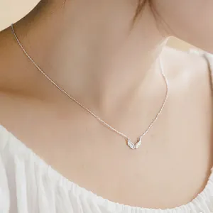 Wholesale New Fashion Jewelry Chain 925 Silver angel crystal Necklace for Women
