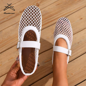 Scarpe basse da donna <span class=keywords><strong>con</strong></span> <span class=keywords><strong>fibbia</strong></span> da donna in maglia di nuovo Design da donna scarpe comode da Ballerina Mary Jane Flats sandali scarpe basse - Product Image 1