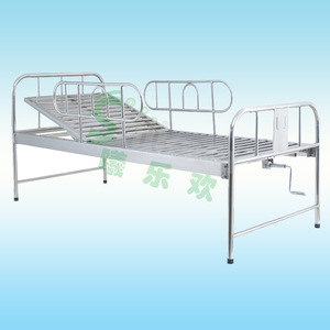 Cama de Hospital Manual de Acero Inoxidable Shilehuan con Barandilla para Cuidado de Pacientes - Product Image 1
