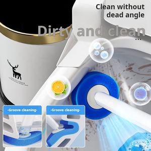 Cepillo de Inodoro Desechable de Montaje en Pared con Cabezales Higiénicos de un Solo Uso para una Limpieza Fácil y Sanitaria del Baño del Hogar - Product Image 2