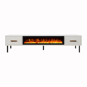 <span class=keywords><strong>Chimenea</strong></span> eléctrica doméstica <span class=keywords><strong>decorativa</strong></span> de lujo moderna sin calor de 40 ''con soporte de TV de 72'' - Product Image 2