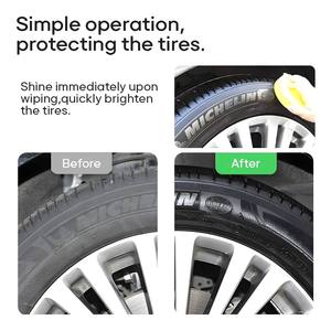 Neumático de coche brillante de 500ML, brillo negro, brillo de neumáticos y protectores, limpiador de brillo automático de larga duración, pulverizador de brillo de neumáticos húmedos - Product Image 3