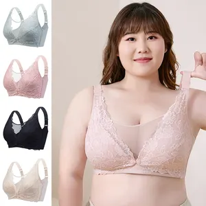 Front Open Sexy Lace Plus Size 34 36 38 40 42 44 CD Cup Wholesale Comfortable Modal Maternity Breastfeeding Bra For Woman