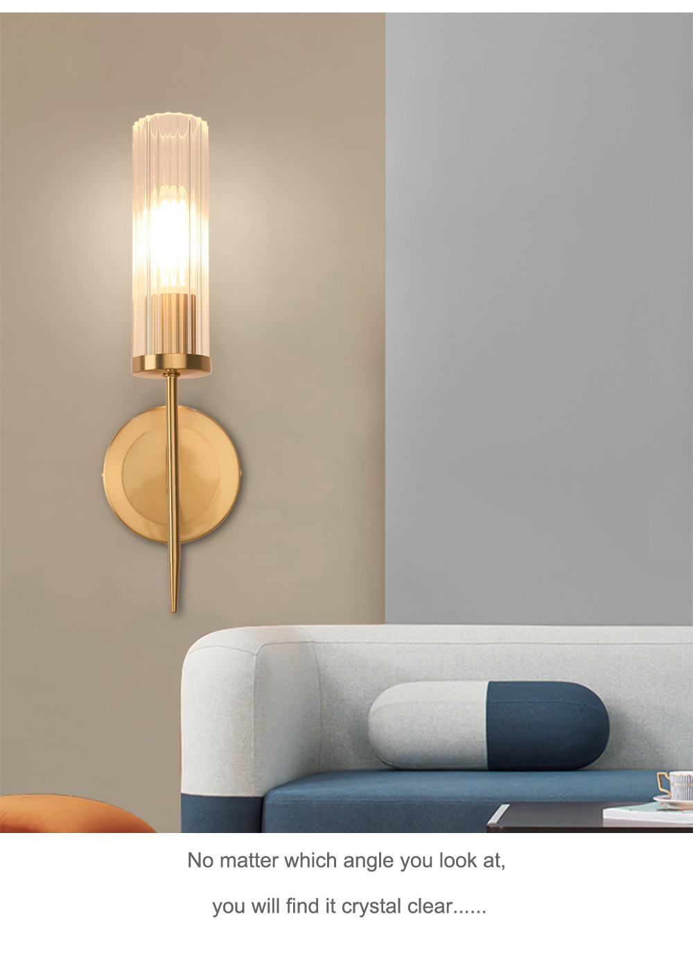 European Brass Wall Lights for Home Bedroom Living Room Glass Nordic Sconce Lighting Hotel Decorative led Gold Wall Lamp Indoor