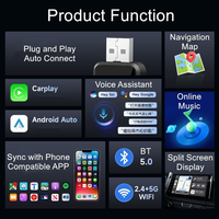 Boîte Android Ai Carplay 2-en-1, adaptateur multimédia intelligent, adaptateur sans fil Carplay, lecteur Android Type C pour 98% des voitures filaires