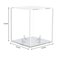 Vitrine de présentation de balle de baseball en acrylique ultra-transparent avec base noire, anti-poussière, pour la présentation de balles autographiées et de souvenirs sportifs