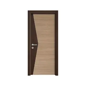 KINGV Professionale produttore PVC tinta unita in legno porta interna mdf porta in legno di design in pvc porta della toilette bagno