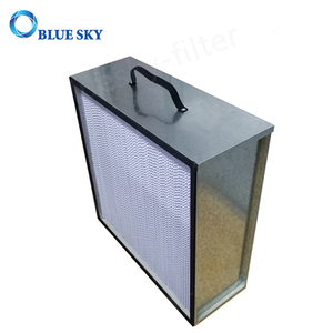 665*670*230Mm 26*26*9Inch Khung Nhôm Hiệu Quả Cao Hộp Xếp Nếp Sâu Điều Hòa Không Khí HVAC H13 Bộ Lọc HEPA Luồng Không Khí Laminar - Product Image 4