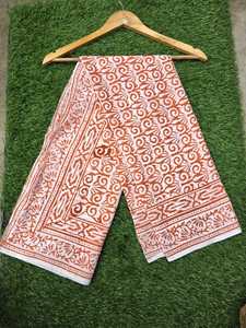 Hand Block Print Cotton <b>Sarong</b> Lightweight Breathable Beach <b>Wrap</b> Versatile Summer Clothing Accessory With Soft Natural Fabric - Product Image 6