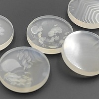 Agate naturelle enveloppée de soie, ronde, blanche, semi-finie, accessoire de bijouterie DIY, technique de gravure double face sur pierre brute