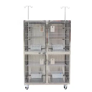 EUR PET Best Price Veterinary Instrument Practical Veterinary Clinic Cage Veterinary Cages Stainless Steel