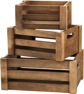 Rustic Decorative <b>Wooden</b> <b>Crates</b> Box Distressed <b>Crates</b> <b>Storage</b> Container for <b>Storage</b> Display Decoration - Product Image 1