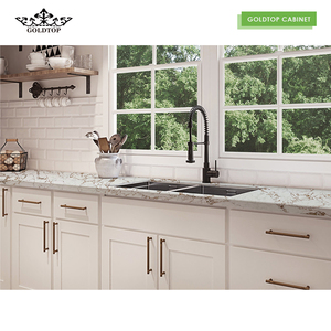 Goldtop Conception de disposition d'armoire de garde-manger de base de cuisine moderne sur pied pour les armoires de cuisine d'appartement - Product Image 1