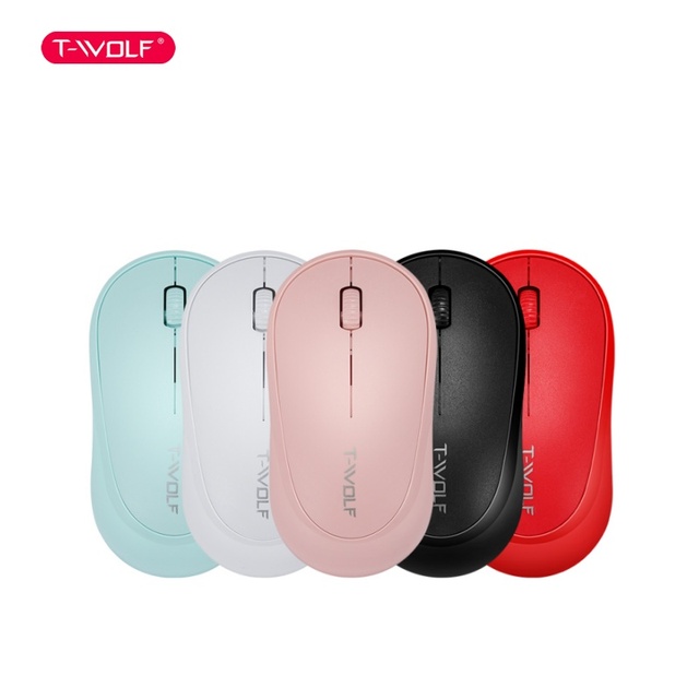 T-WOLF Q18 2.4G Wireless Mouse USB Interface Silent Click Lightweight Ergonomic Design for  Office Laptop Desktop