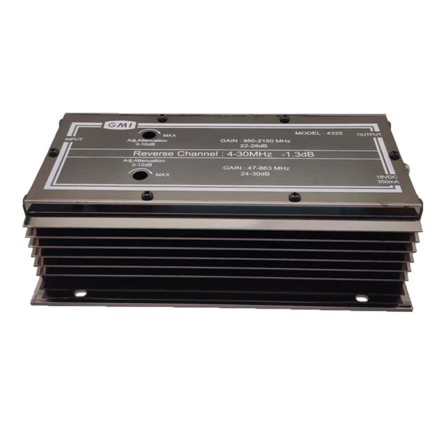 950-2150MHz 22-28dB 47-863MHz 24-30dB Digital Cable VHF UHF TV CATV Broad Band Satellite Signal Distribution Amplifier