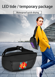 กระเป๋าสะพายไหล่มีจอ LED สำหรับเดินทาง,กระเป๋าสะพายไหล่กันน้ำสายคล้องไหล่สำหรับปั่นจักรยานท่องเที่ยวสำหรับผู้ชายผู้หญิงสีดำปั่นจักรยาน - Product Image 3