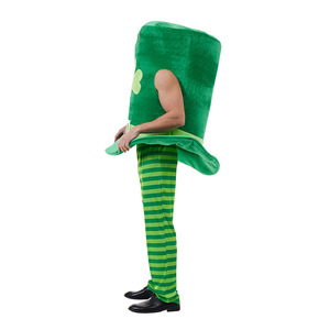 Disfraz de Sombrero Alto para el Día de San Patricio Irlandés, Pantalones Verdes a Rayas, Traje de Fiesta, Talla Adulto, Talla Única - Product Image 4