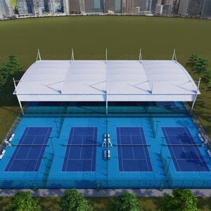 Campo da Padel Panoramico Coperto Resistente alle Intemperie con Tetto in Acciaio e Pannelli in Vetro Completi per Sport all'Aperto - Product Image 6
