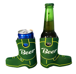 カスタムロゴクリエイティブビール缶ボトルホルダーカウボーイブーツデザインネオプレン断熱クーラースリーブバープロモーション用 - Product Image 2