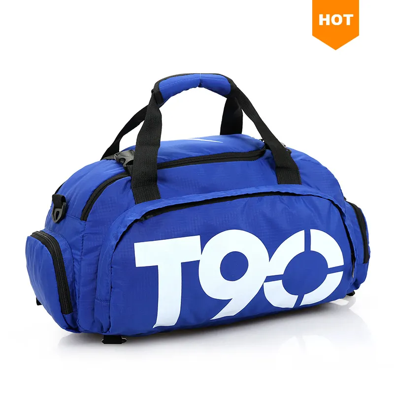Atacado personalizado barato T90 mochila mens viagem sacos esportes ginásio mochila com compartimento de sapato