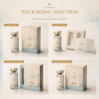 Etiquetas y Cajas Personalizadas para Péptidos, Juego de Embalaje con Adhesivos para Viales, para Botellas Pequeñas, Embalaje de Muestras Cosméticas, Servicio de Impresión OEM