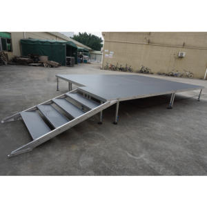 Portable Outdoor Assembling <b>Lighting</b> Event Stage with Aluminum Platform Easy Assembly & Disassembly No Electricity Needed - Product Image 1