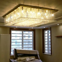 Lustre de luxe pour décoration de mariage, centre de table, lustres modernes de grande taille à LED pour hall d'hôtel, KTV, projet personnalisé